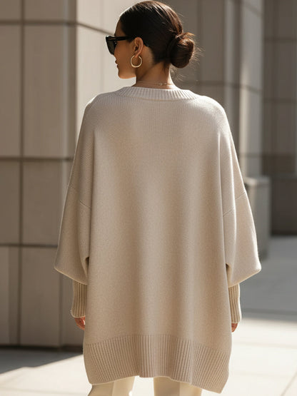 oversized sweater-style shorts top for Women