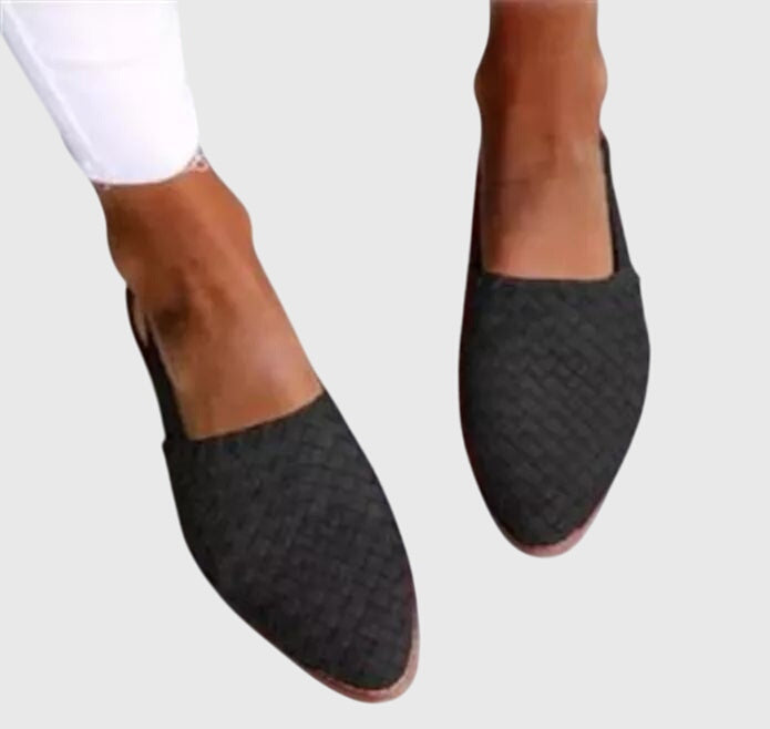 Woven Slip-On Flat Shoes for Women