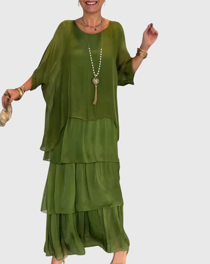 Boho Layered Maxi Shorts Dress for Women
