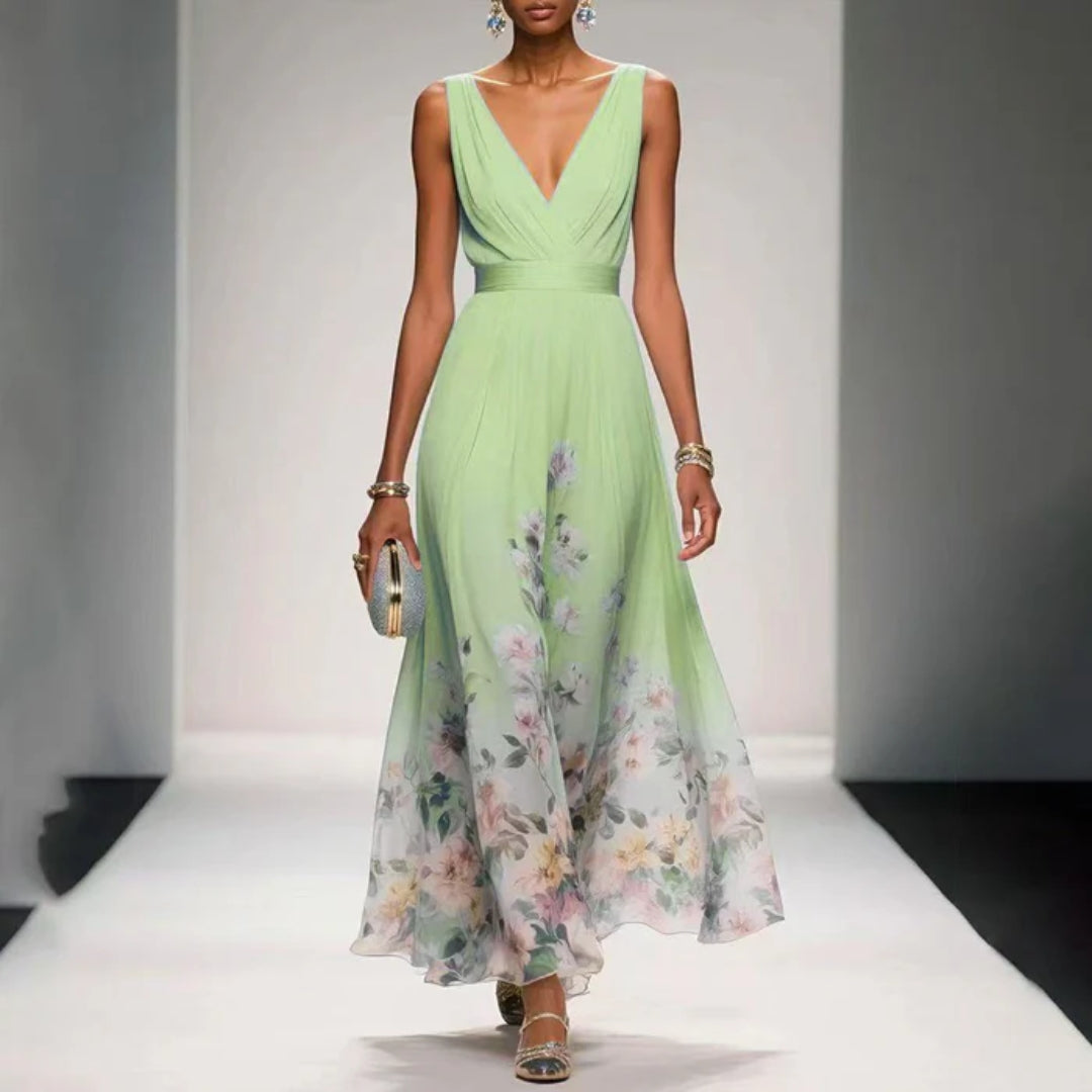 Dress with Floral Print for Wedding Guests for Women