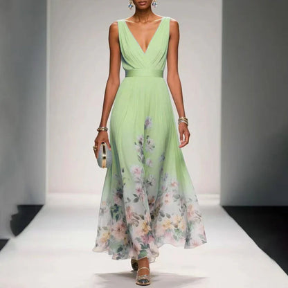 Dress with Floral Print for Wedding Guests for Women
