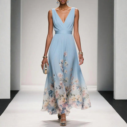 Dress with Floral Print for Wedding Guests for Women