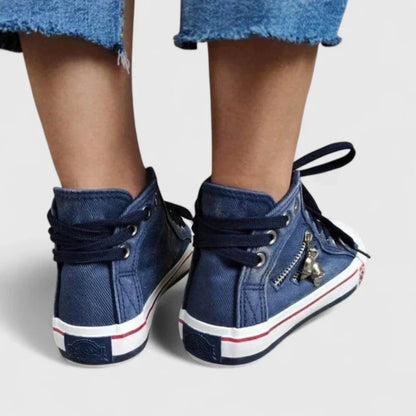 Denim High Top Sneakers for Women