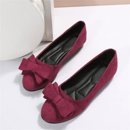 Slip-On Shoes with Bow Accent for Women