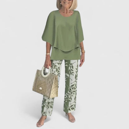 Printed Two-Piece Pants Set for Women
