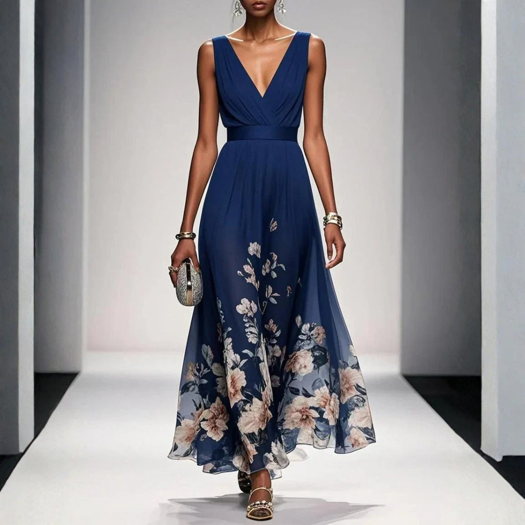 Dress with Floral Print for Wedding Guests for Women