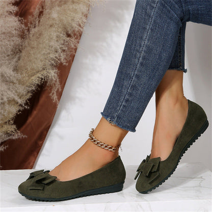 Slip-On Shoes with Bow Accent for Women