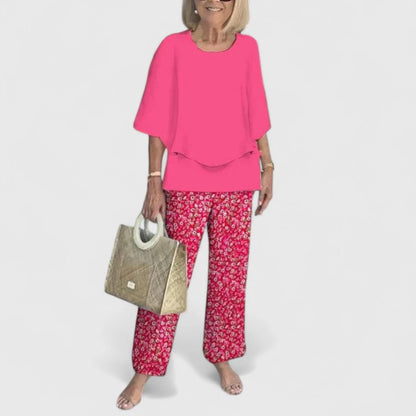 Printed Two-Piece Pants Set for Women