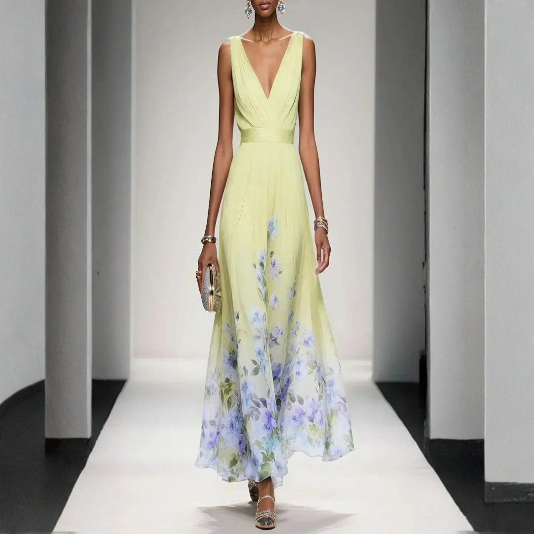 Dress with Floral Print for Wedding Guests for Women