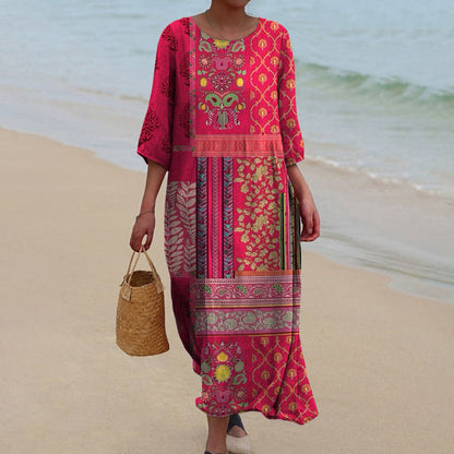 Summer Ethnic Bohemian Maxi Dress for Women