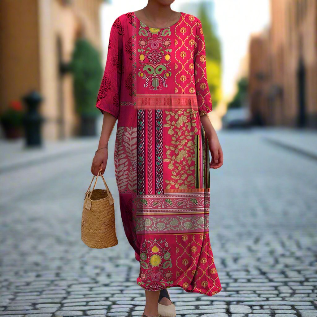 Summer Ethnic Bohemian Maxi Dress for Women