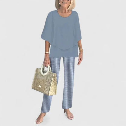 Printed Two-Piece Pants Set for Women