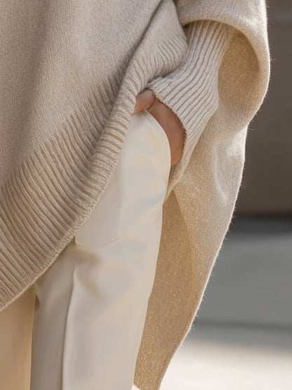 oversized sweater-style shorts top for Women