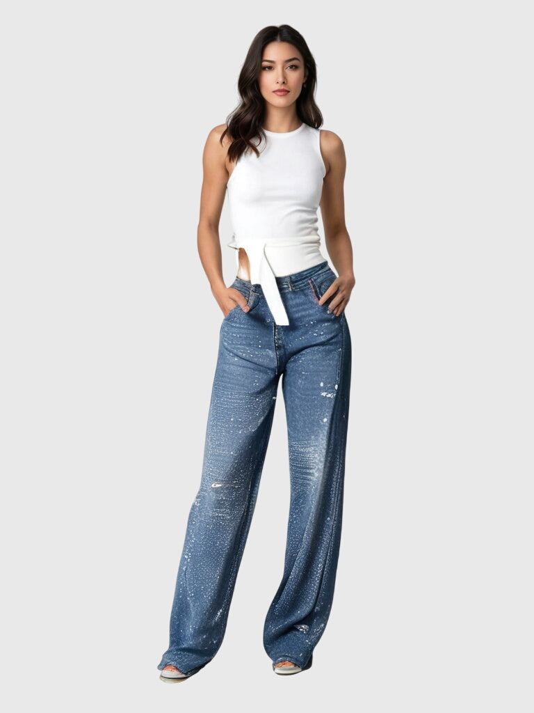 Sparkling Diamond Jeans for Women