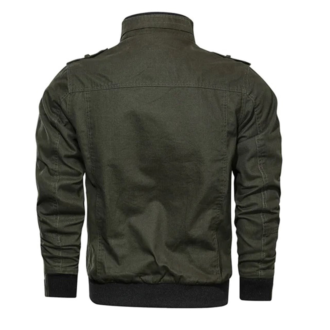 Bomber Jacket with Multiple Pockets for Men