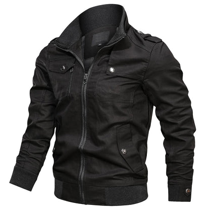 Bomber Jacket with Multiple Pockets for Men