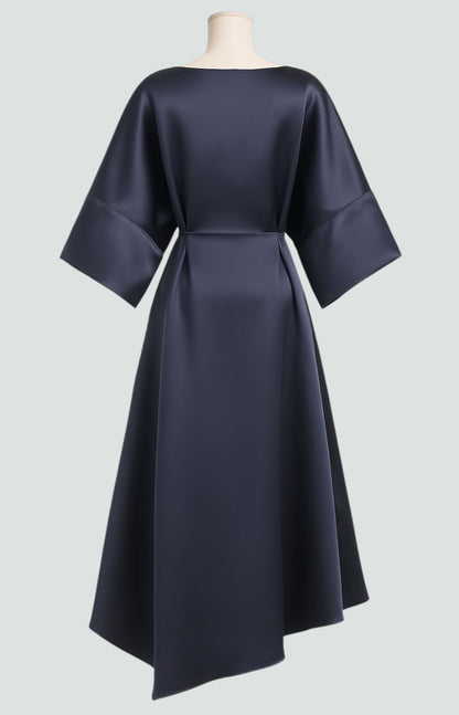 Elegant Maxi Dress with Draped Brooch for Women