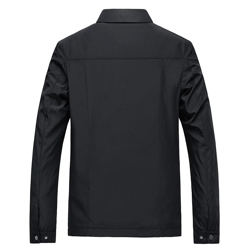 Minimalist Zipper Front Casual Jacket for Men