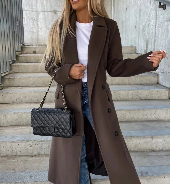 Classic Long Trench Coat for Women