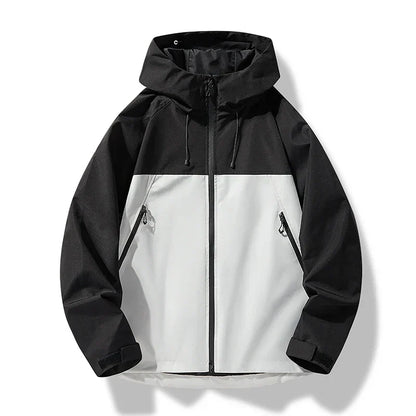 Waterproof Jacket with Hood and Windproof Shell for Men