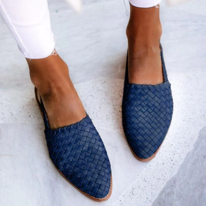 Spring Woven Slingback Ballet Flats for Women