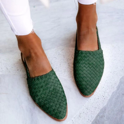 Spring Woven Slingback Ballet Flats for Women