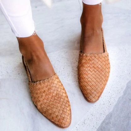 Spring Woven Slingback Ballet Flats for Women