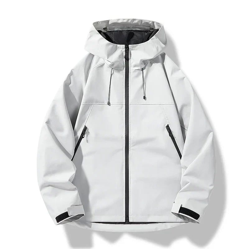 Waterproof Jacket with Hood and Windproof Shell for Men
