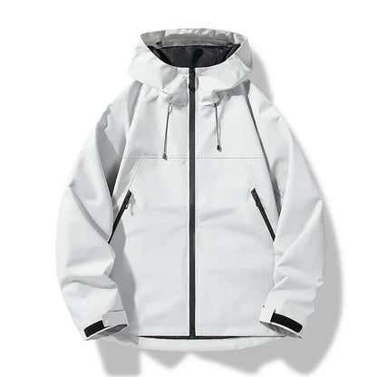 Waterproof Jacket with Hood and Windproof Shell for Men