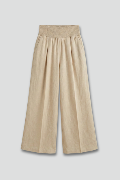 High-Waisted Palazzo Pants with Pleats for Women