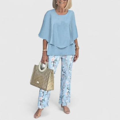 Printed Two-Piece Pants Set for Women