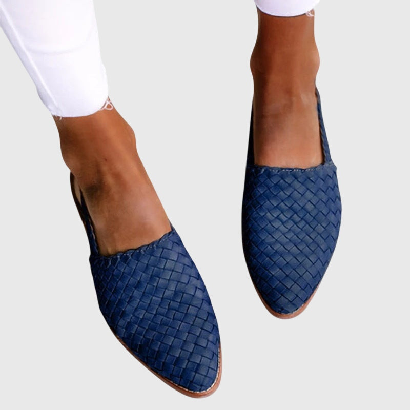 Woven Slip-On Flat Shoes for Women