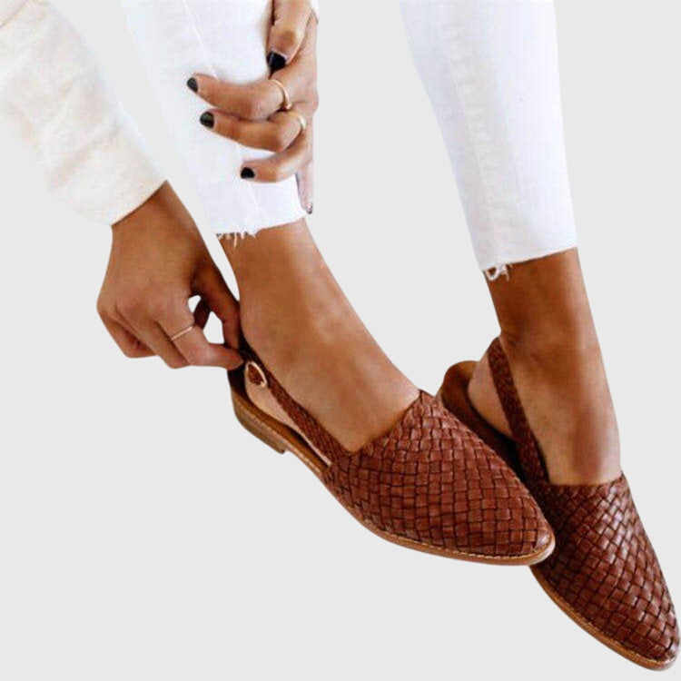 Woven Slip-On Flat Shoes for Women