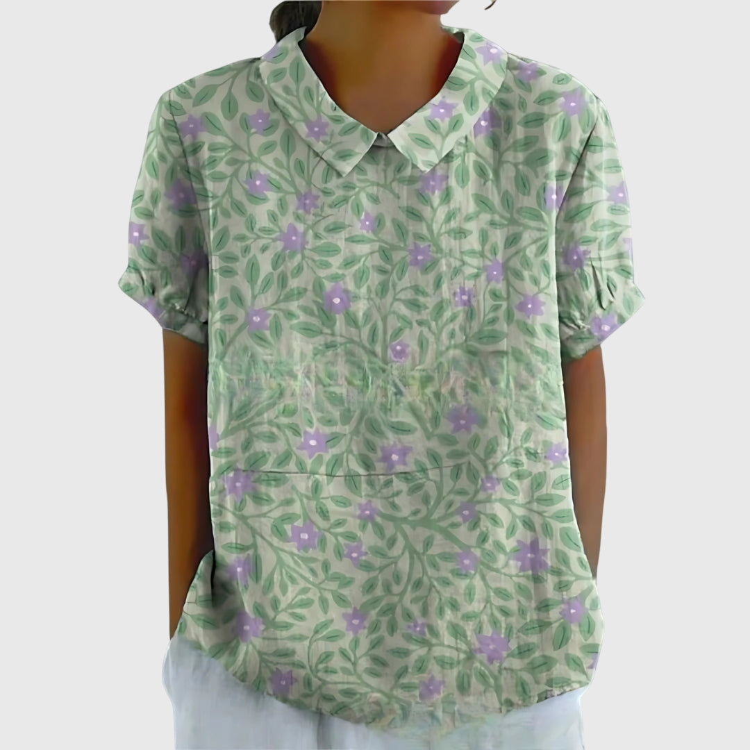 Green with Floral Pattern / 5XL