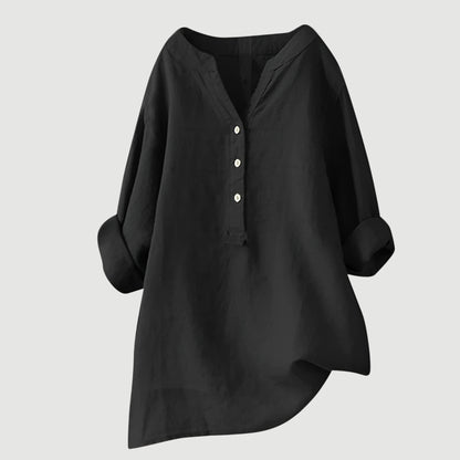 Shirt with Buttons and Relaxed Fit for Women