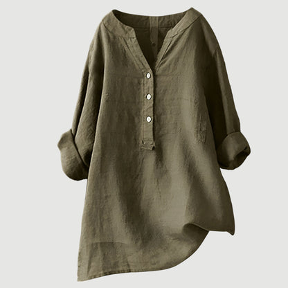 Shirt with Buttons and Relaxed Fit for Women