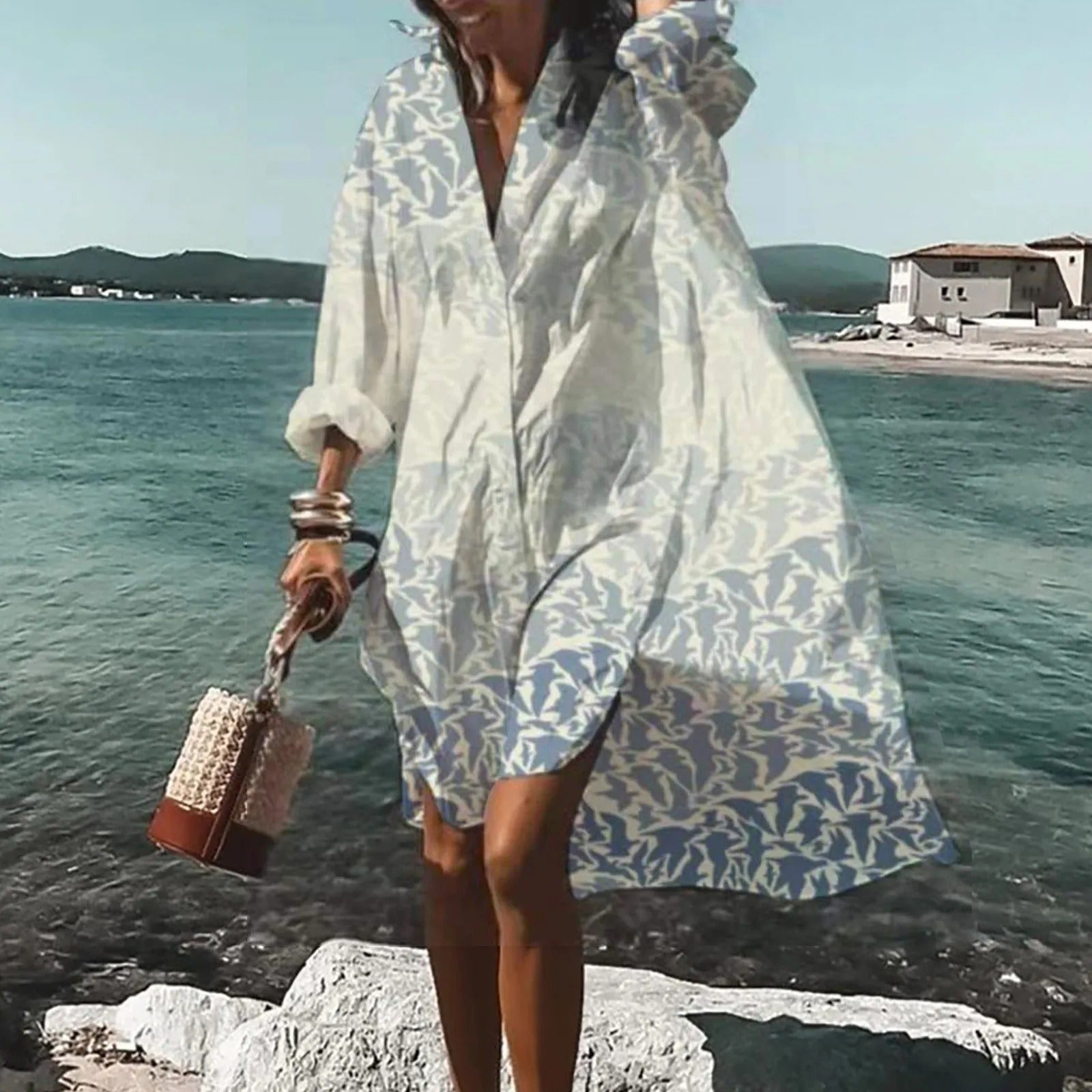 Summer Casual Shirt Dress for Women