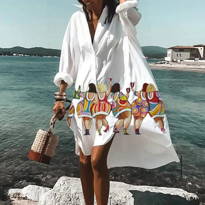 Summer Casual Shirt Dress for Women