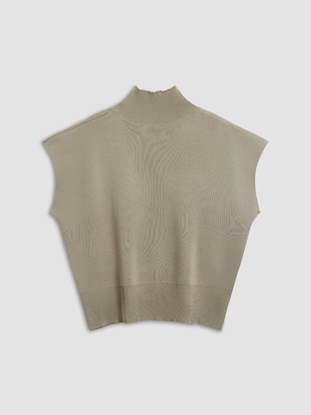 Casual Top with Mock Neck and Short Sleeves for Women
