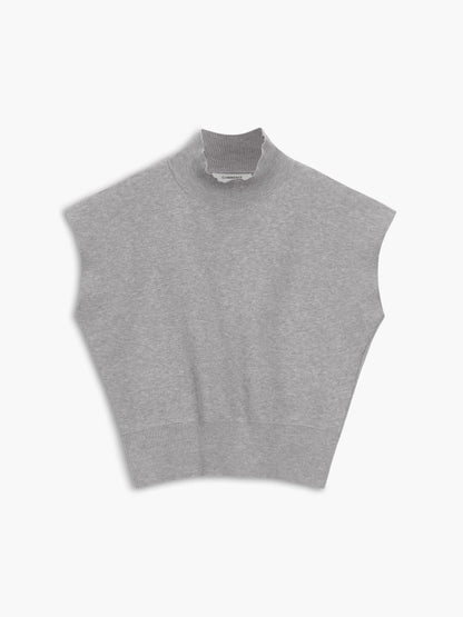 Casual Top with Mock Neck and Short Sleeves for Women
