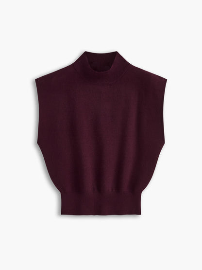 Casual Top with Mock Neck and Short Sleeves for Women