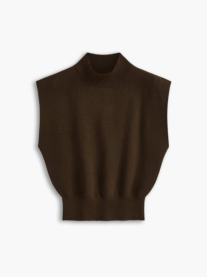 Casual Top with Mock Neck and Short Sleeves for Women