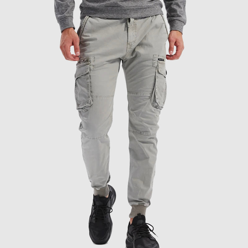 Slim Fit Cargo Pants with Pockets for Men