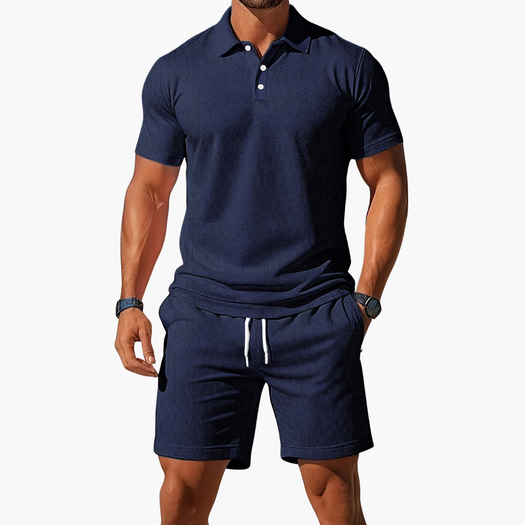 Polo Shirt and Shorts Casual Set for Men