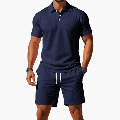 Polo Shirt and Shorts Casual Set for Men