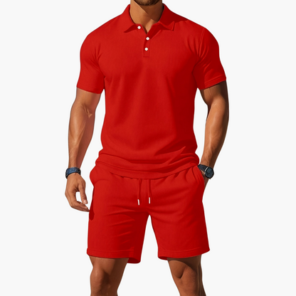 Polo Shirt and Shorts Casual Set for Men