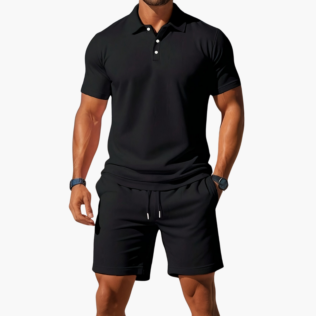 Polo Shirt and Shorts Casual Set for Men