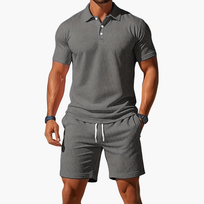 Polo Shirt and Shorts Casual Set for Men