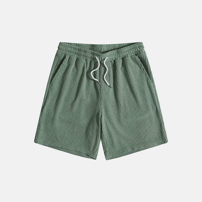 Two-Piece Casual Set with Shirt and Shorts for Men