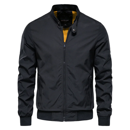 Classic Bomber Jacket With Zipper for Men